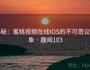 揭秘：蜜桃视频在线IOS的不可思议现象 · 趣闻103